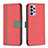 Handytasche Stand Schutzhülle Flip Leder Hülle B13F für Samsung Galaxy A72 4G Rot