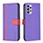 Handytasche Stand Schutzhülle Flip Leder Hülle B13F für Samsung Galaxy A72 4G Violett