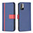 Handytasche Stand Schutzhülle Flip Leder Hülle B13F für Xiaomi POCO M3 Pro 5G Blau