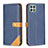 Handytasche Stand Schutzhülle Flip Leder Hülle B14F für Samsung Galaxy A22 5G Blau