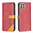 Handytasche Stand Schutzhülle Flip Leder Hülle B14F für Samsung Galaxy A22 5G Rot