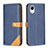 Handytasche Stand Schutzhülle Flip Leder Hülle B14F für Samsung Galaxy A23 5G SC-56C Blau