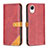 Handytasche Stand Schutzhülle Flip Leder Hülle B14F für Samsung Galaxy A23 5G SC-56C Rot