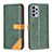 Handytasche Stand Schutzhülle Flip Leder Hülle B14F für Samsung Galaxy A72 4G Grün