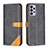 Handytasche Stand Schutzhülle Flip Leder Hülle B14F für Samsung Galaxy A72 4G Schwarz