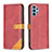 Handytasche Stand Schutzhülle Flip Leder Hülle B14F für Samsung Galaxy M32 5G Rot