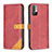 Handytasche Stand Schutzhülle Flip Leder Hülle B14F für Xiaomi Redmi Note 10 5G Rot