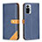 Handytasche Stand Schutzhülle Flip Leder Hülle B14F für Xiaomi Redmi Note 10 Pro 4G Blau