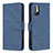 Handytasche Stand Schutzhülle Flip Leder Hülle B15F für Xiaomi Redmi Note 10 5G Blau