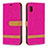 Handytasche Stand Schutzhülle Flip Leder Hülle B16F für Samsung Galaxy A10e Pink