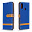 Handytasche Stand Schutzhülle Flip Leder Hülle B16F für Samsung Galaxy A10s Blau