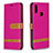 Handytasche Stand Schutzhülle Flip Leder Hülle B16F für Samsung Galaxy A10s Pink