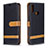 Handytasche Stand Schutzhülle Flip Leder Hülle B16F für Samsung Galaxy A10s Schwarz
