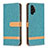 Handytasche Stand Schutzhülle Flip Leder Hülle B16F für Samsung Galaxy A13 4G Grün