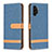 Handytasche Stand Schutzhülle Flip Leder Hülle B16F für Samsung Galaxy A13 4G Königs Blau