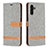 Handytasche Stand Schutzhülle Flip Leder Hülle B16F für Samsung Galaxy A13 5G Grau