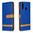 Handytasche Stand Schutzhülle Flip Leder Hülle B16F für Samsung Galaxy A20s Blau