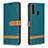 Handytasche Stand Schutzhülle Flip Leder Hülle B16F für Samsung Galaxy A20s Grün