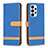Handytasche Stand Schutzhülle Flip Leder Hülle B16F für Samsung Galaxy A23 4G Blau