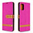 Handytasche Stand Schutzhülle Flip Leder Hülle B16F für Samsung Galaxy A41 Pink