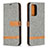 Handytasche Stand Schutzhülle Flip Leder Hülle B16F für Samsung Galaxy A52s 5G Grau