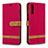 Handytasche Stand Schutzhülle Flip Leder Hülle B16F für Samsung Galaxy A70 Rot