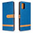 Handytasche Stand Schutzhülle Flip Leder Hülle B16F für Samsung Galaxy A71 4G A715 Blau