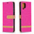 Handytasche Stand Schutzhülle Flip Leder Hülle B16F für Samsung Galaxy F12 Pink