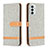 Handytasche Stand Schutzhülle Flip Leder Hülle B16F für Samsung Galaxy F23 5G Grau
