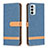 Handytasche Stand Schutzhülle Flip Leder Hülle B16F für Samsung Galaxy F23 5G Königs Blau