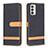 Handytasche Stand Schutzhülle Flip Leder Hülle B16F für Samsung Galaxy F23 5G Schwarz