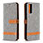 Handytasche Stand Schutzhülle Flip Leder Hülle B16F für Samsung Galaxy S20 FE 4G Grau