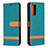 Handytasche Stand Schutzhülle Flip Leder Hülle B16F für Samsung Galaxy S20 FE 4G Grün