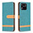 Handytasche Stand Schutzhülle Flip Leder Hülle B16F für Xiaomi Redmi 10 India Grün