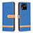 Handytasche Stand Schutzhülle Flip Leder Hülle B16F für Xiaomi Redmi 10 Power Blau