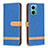 Handytasche Stand Schutzhülle Flip Leder Hülle B16F für Xiaomi Redmi 11 Prime 5G Blau