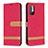 Handytasche Stand Schutzhülle Flip Leder Hülle B16F für Xiaomi Redmi Note 10 5G Rot