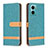 Handytasche Stand Schutzhülle Flip Leder Hülle B16F für Xiaomi Redmi Note 11E 5G Grün
