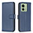 Handytasche Stand Schutzhülle Flip Leder Hülle B17F für Motorola Moto Edge (2023) 5G Blau