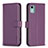 Handytasche Stand Schutzhülle Flip Leder Hülle B17F für Nokia C12 Pro Violett