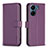 Handytasche Stand Schutzhülle Flip Leder Hülle B17F für Xiaomi Poco C65 Violett