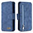 Handytasche Stand Schutzhülle Flip Leder Hülle B18F für Samsung Galaxy A40 Blau