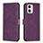 Handytasche Stand Schutzhülle Flip Leder Hülle B21F für Motorola Moto G73 5G Violett