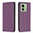 Handytasche Stand Schutzhülle Flip Leder Hülle B22F für Motorola Moto Edge 40 5G Violett