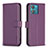 Handytasche Stand Schutzhülle Flip Leder Hülle B22F für Motorola Moto Edge 40 Neo 5G Violett