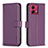 Handytasche Stand Schutzhülle Flip Leder Hülle B22F für Motorola Moto G84 5G Violett