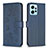 Handytasche Stand Schutzhülle Flip Leder Hülle Blumen BF1 für Xiaomi Redmi Note 12 4G Blau