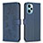 Handytasche Stand Schutzhülle Flip Leder Hülle Blumen BF1 für Xiaomi Redmi Note 12 Turbo 5G Blau