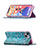 Handytasche Stand Schutzhülle Flip Leder Hülle Blumen für Apple iPhone 13 Cyan