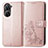 Handytasche Stand Schutzhülle Flip Leder Hülle Blumen für Asus Zenfone 9 Rosegold